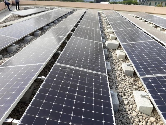 Dakmontagesysteem met geballast kantelbaar zonnepaneel