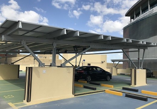aluminium PV caport montagesysteem beugel dubai 280kw