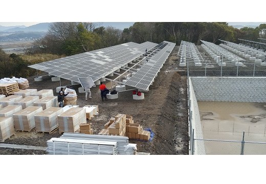 zonnepaneel grond montage systemen japan 2.3MW